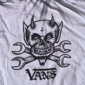 VTG RARE VANS collab men’s LARGE shirt skull bones
